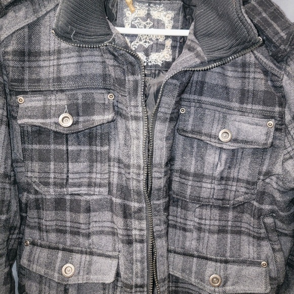Men's Plaid Wool Bomber Jacket | X-Ray | Large NWOT - Picture 6 of 6